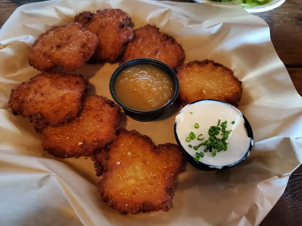 Potato Pancakes with Sour Cream & Applesauce